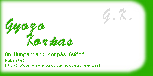 gyozo korpas business card